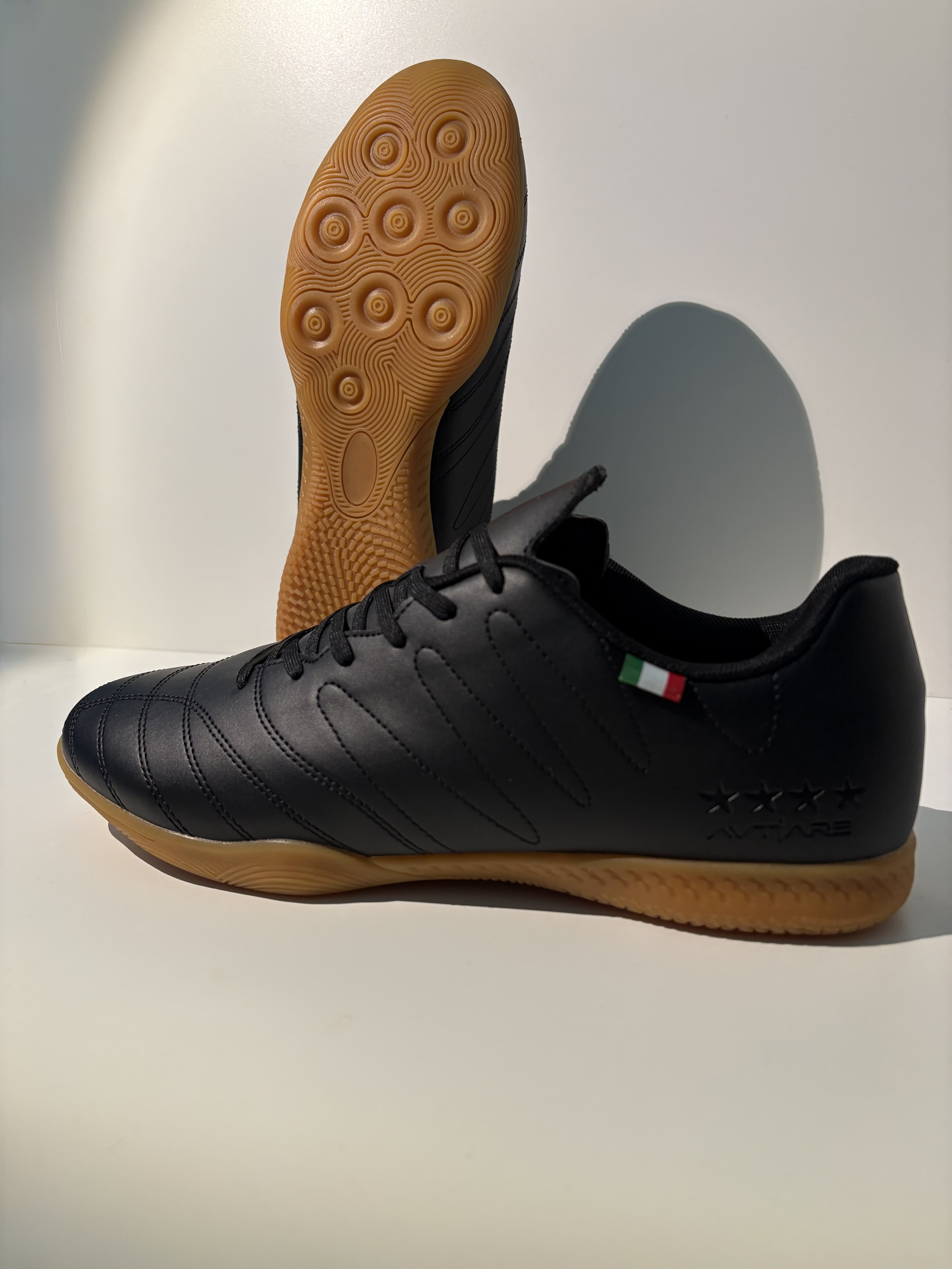 Black Ultimo Indoor/Outdoor Shoe Side Shot and Sole