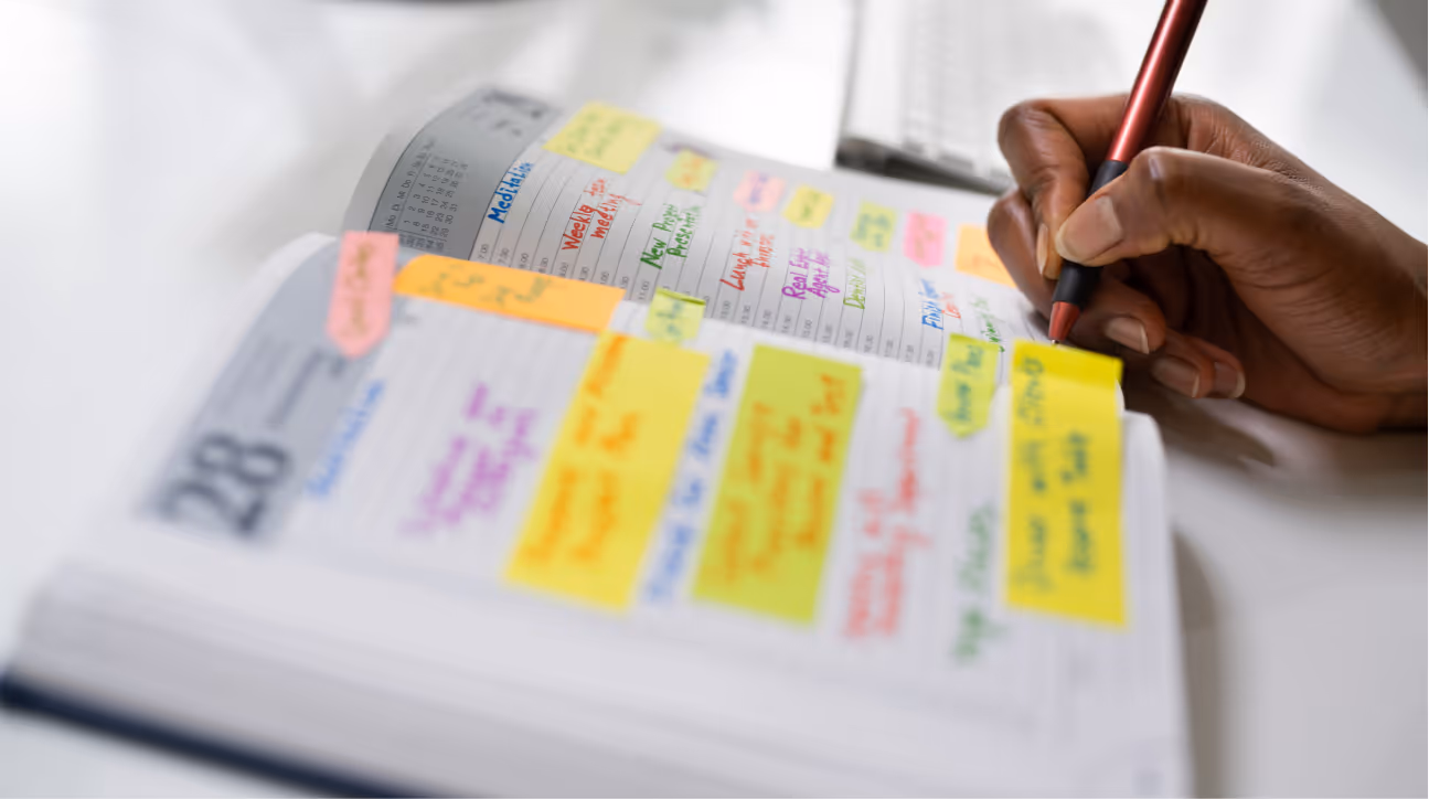Color-coded job planner with margin notes, showing how busy shops still lose profit without financial clarity.