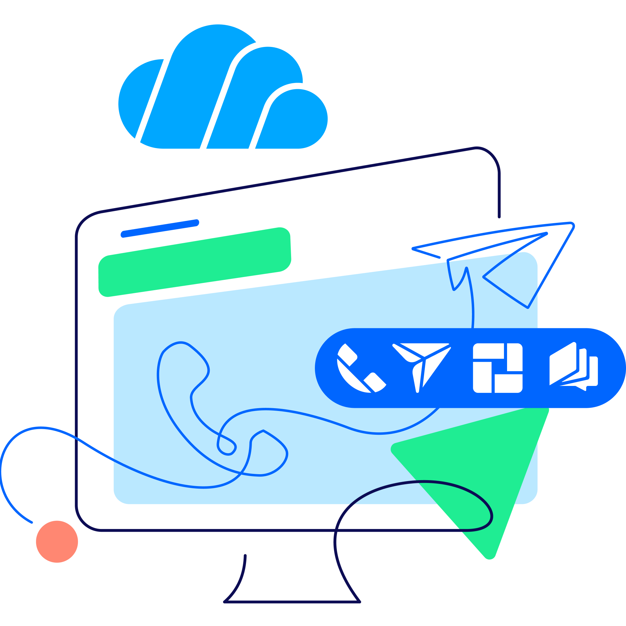 A woman calling her phone