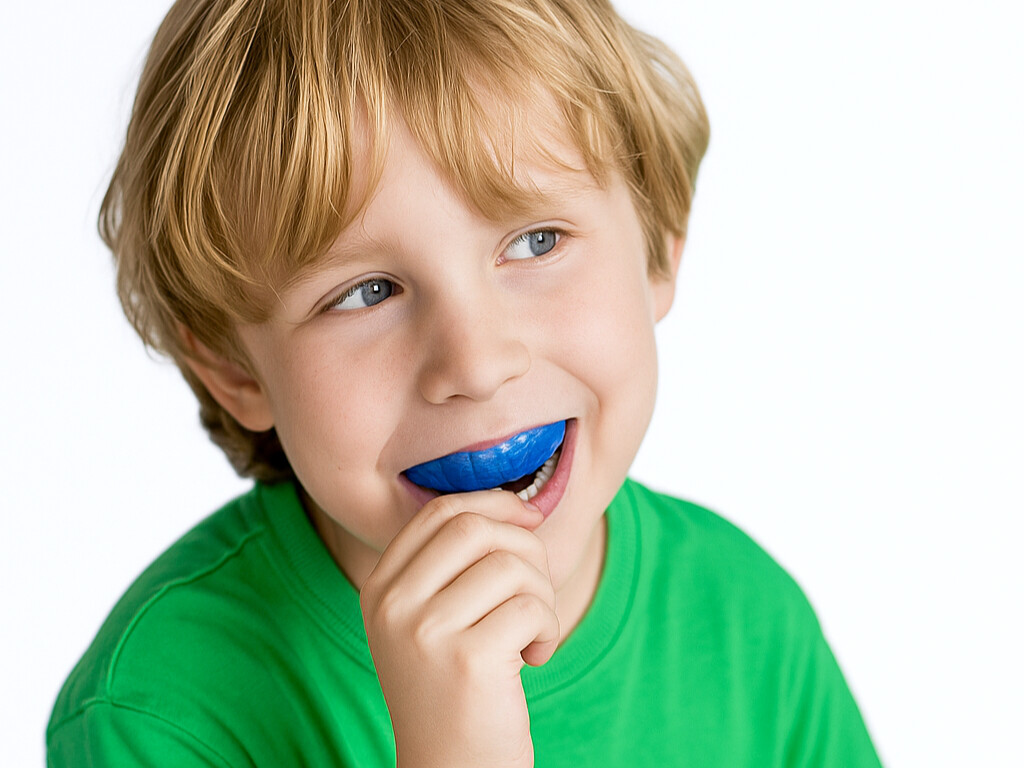 Custom dental mouthguard for sports protection fitted by Forever Dental & Smile Centre