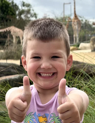 Boy Portrait Photo - Thumbs Up