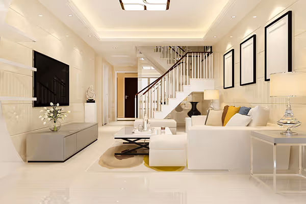 white wood living room near bedroom upstair