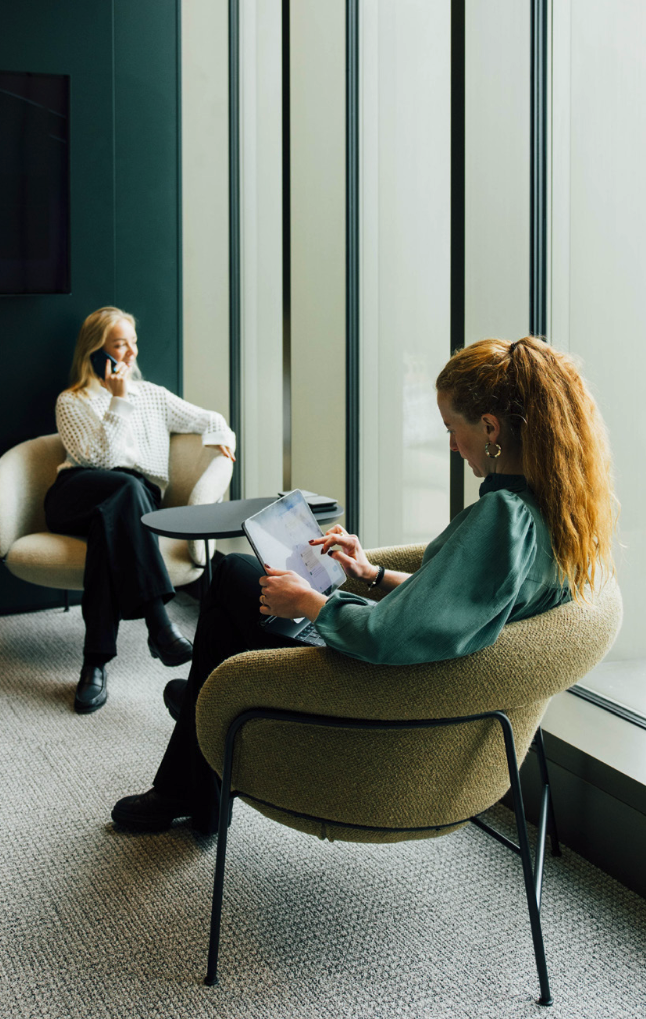 An ipad interface showing a floor plan