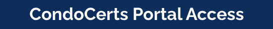 Text reading 'CondoCerts Portal Access' on a dark blue background.