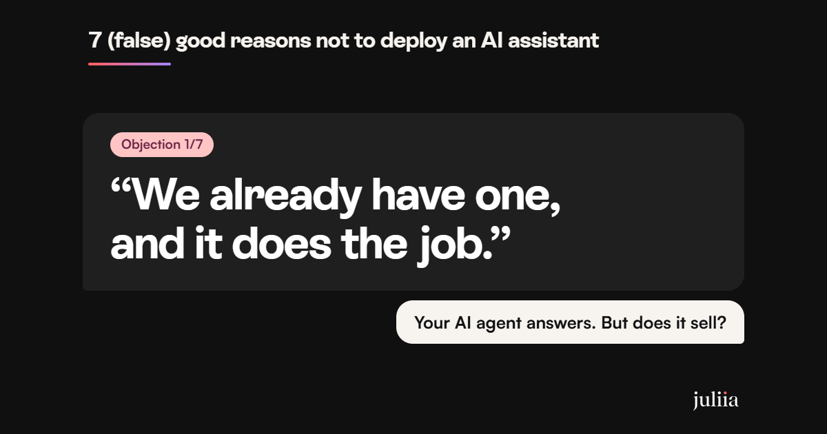 Your AI agent answers. But does it sell?