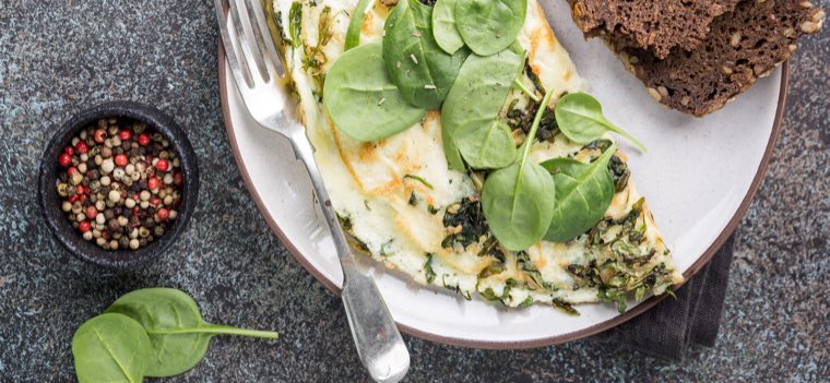 Omelette à la ricotta et aux épinards