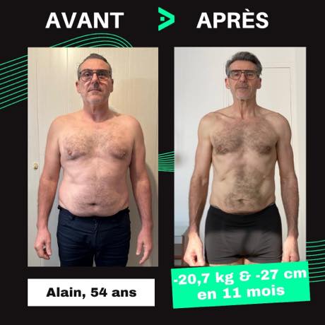 Transformation avant après