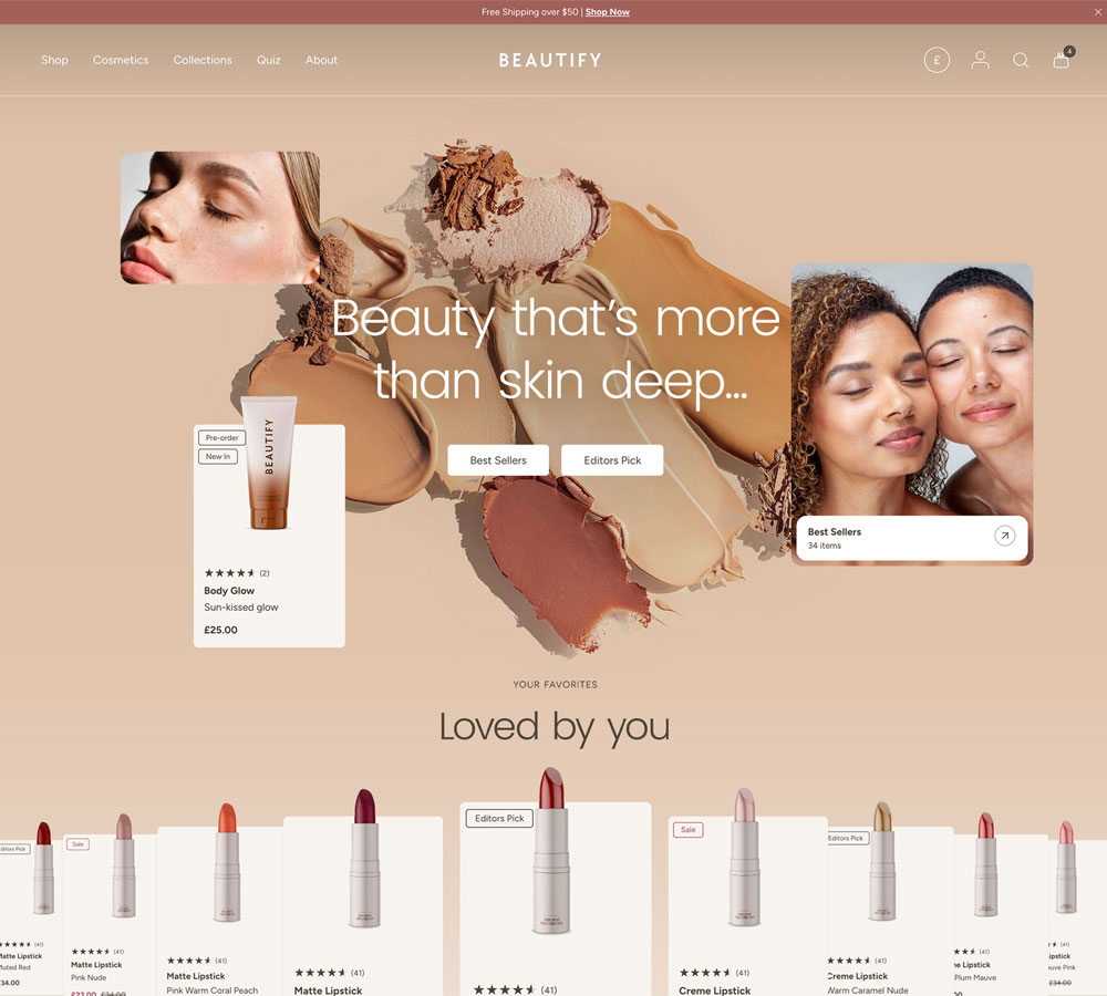 Beautify Shopify Beauty Theme