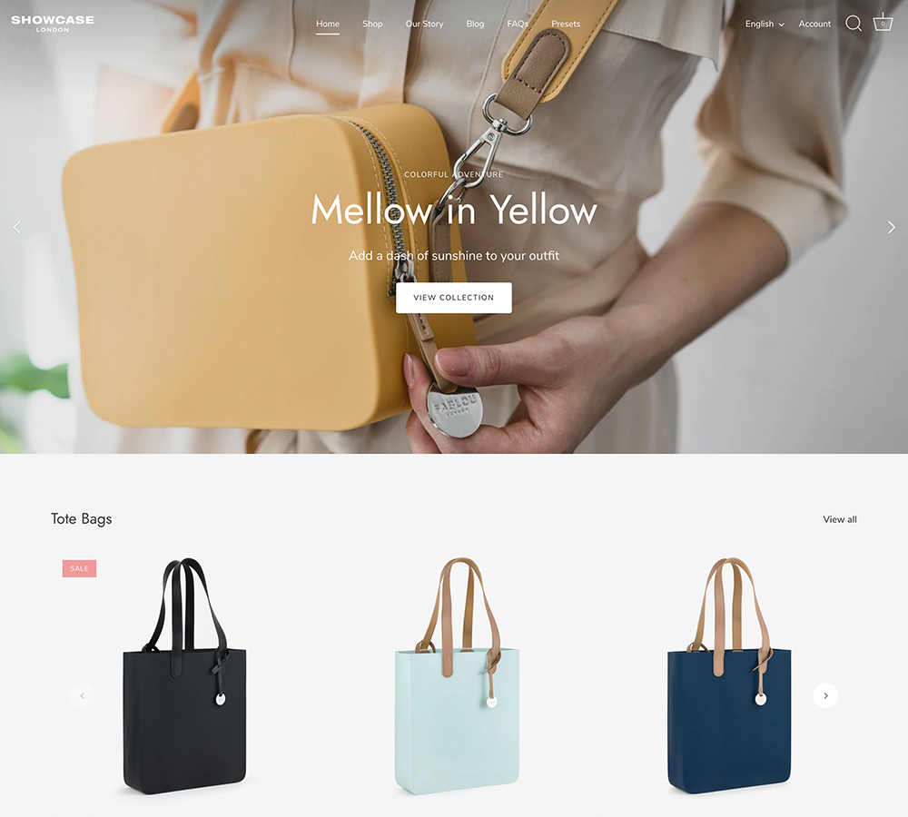 Showcase Shopify Fashion Theme