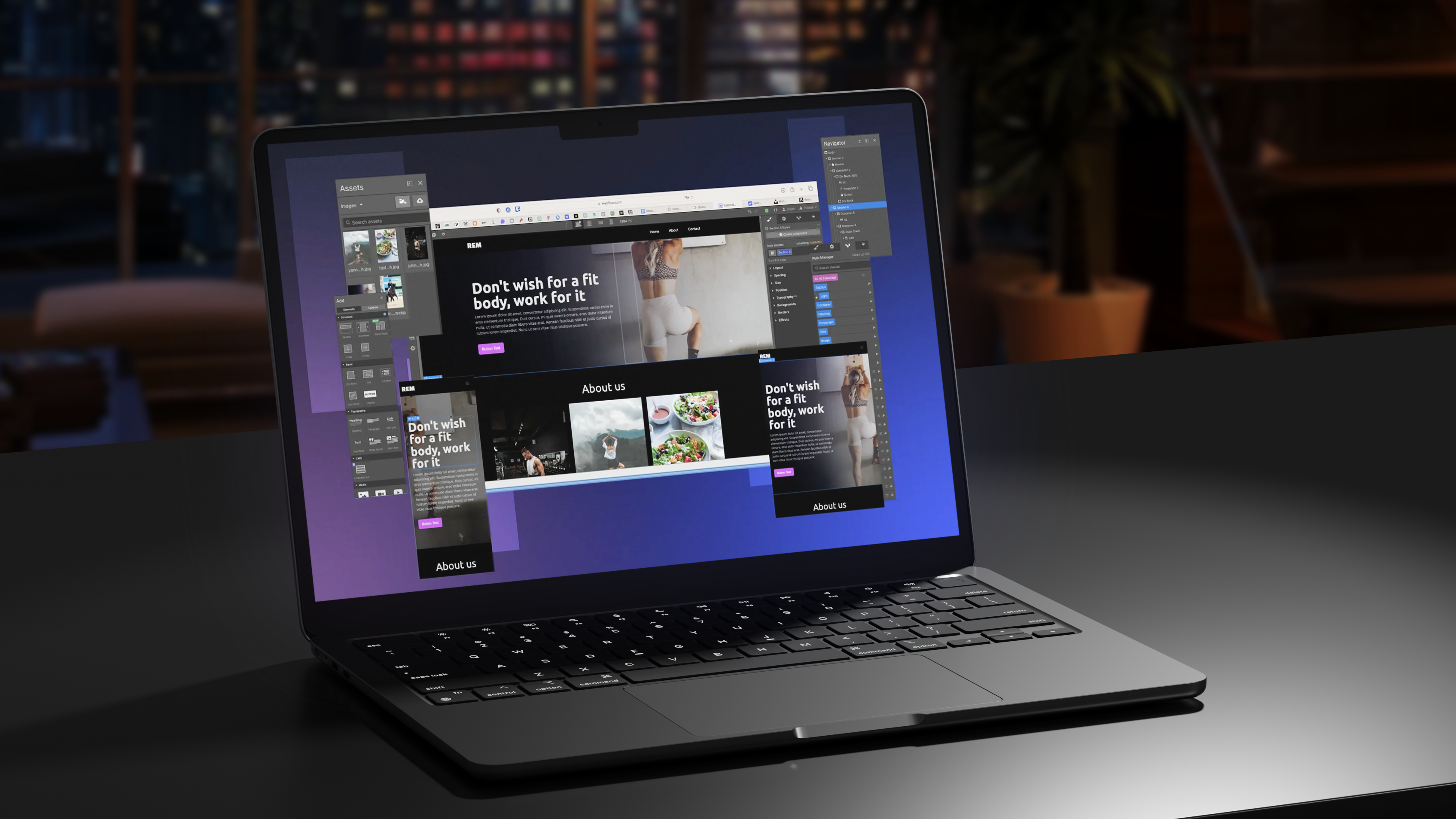 webflow tasarımı ekran resmi