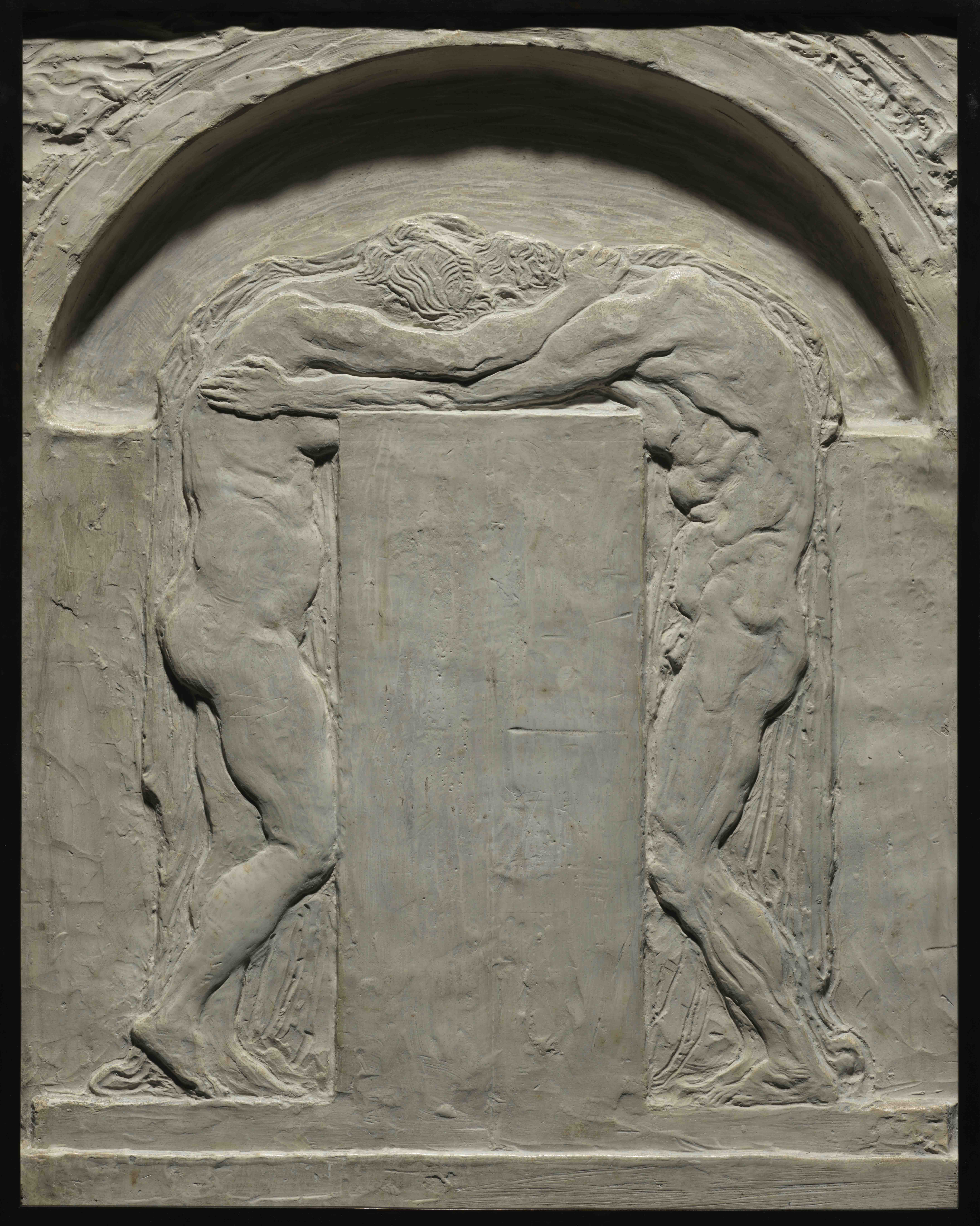 I GENITORI MODEL FOR A RELIEF FROM ONE FAÇADE OF THE TOSCANINI FAMILY TOMB IN MILAN CEMETERY Executed 6 May 1914