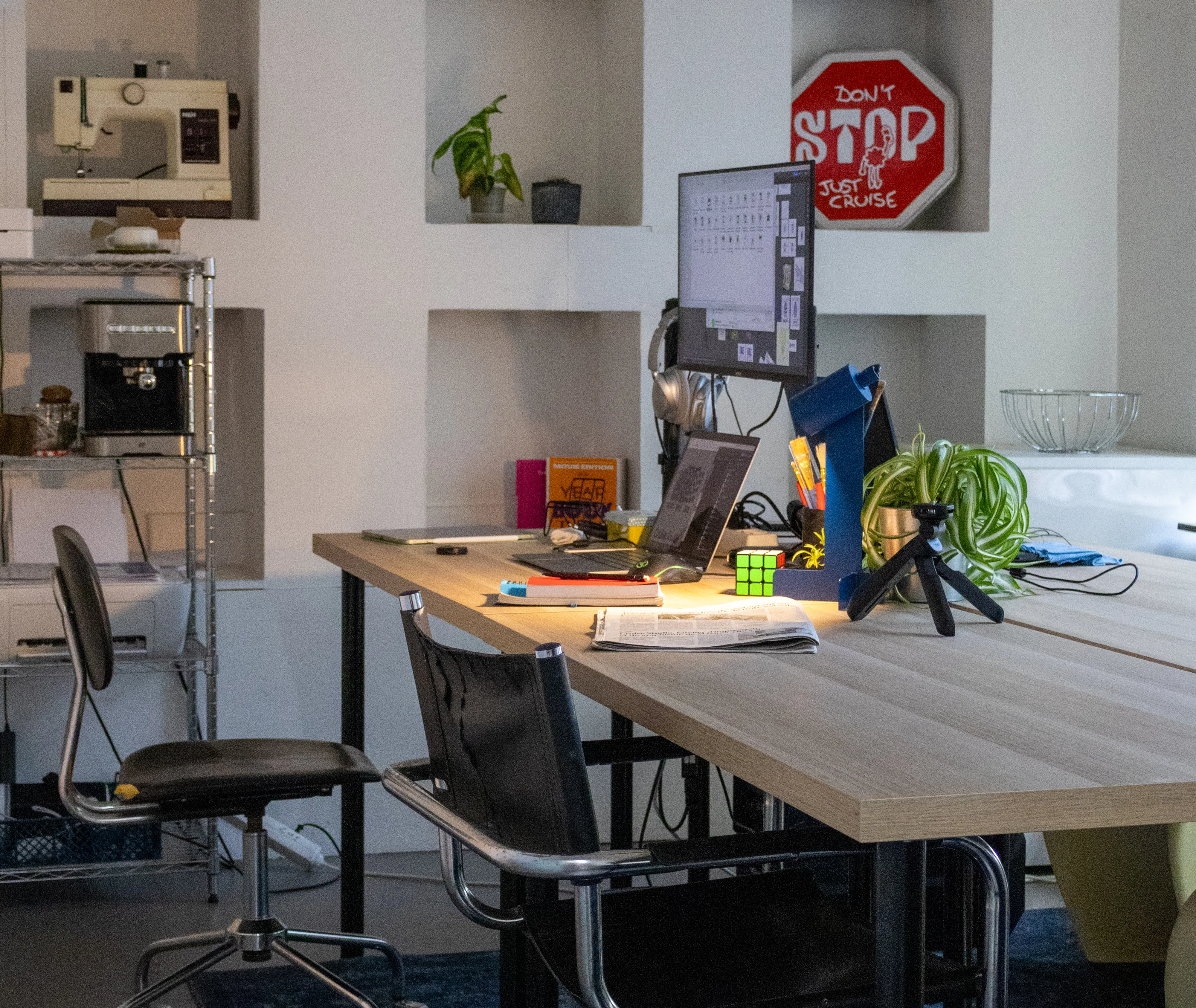 Le bureau de l'atelier.