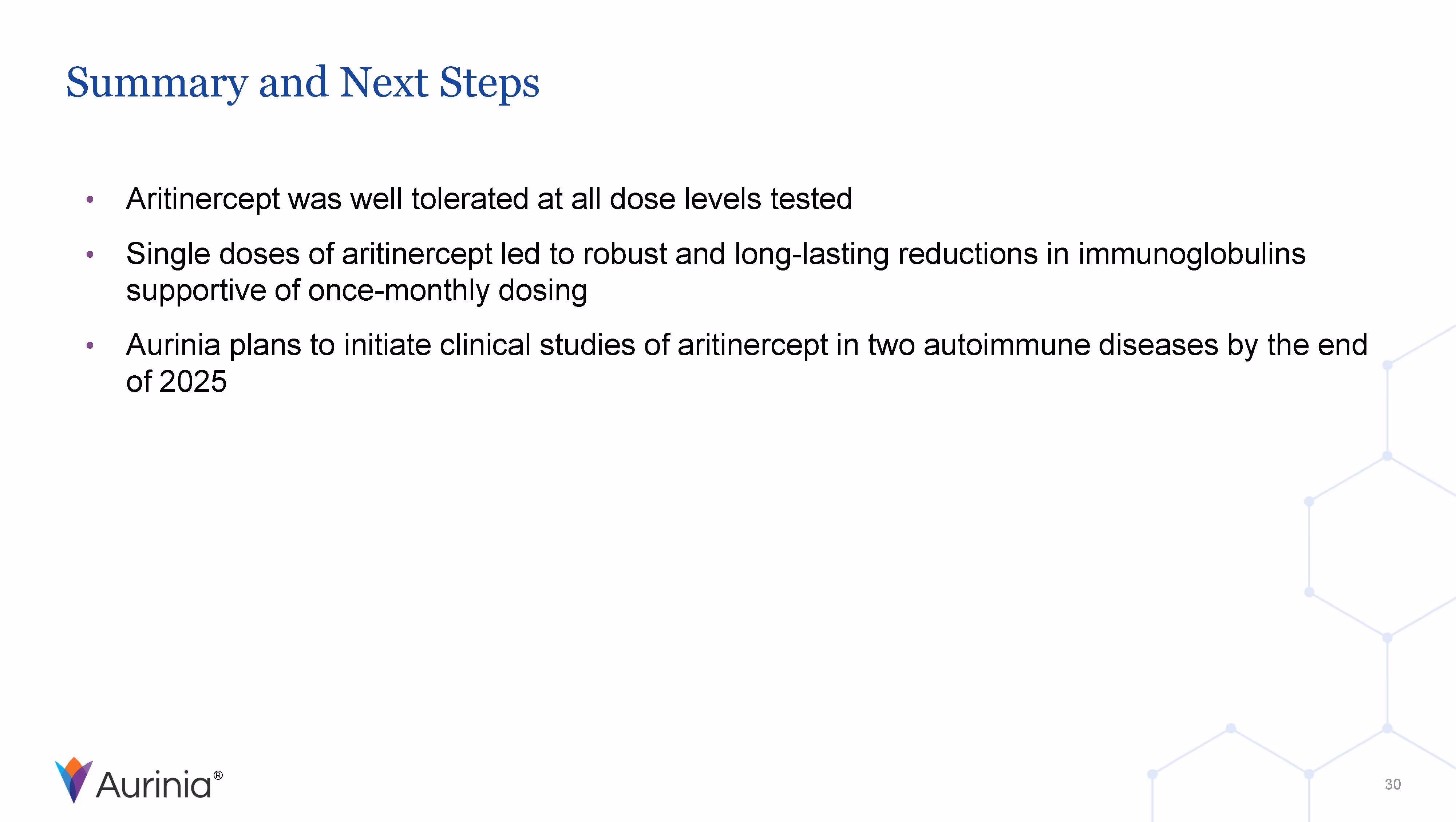 Summary and Next Steps
