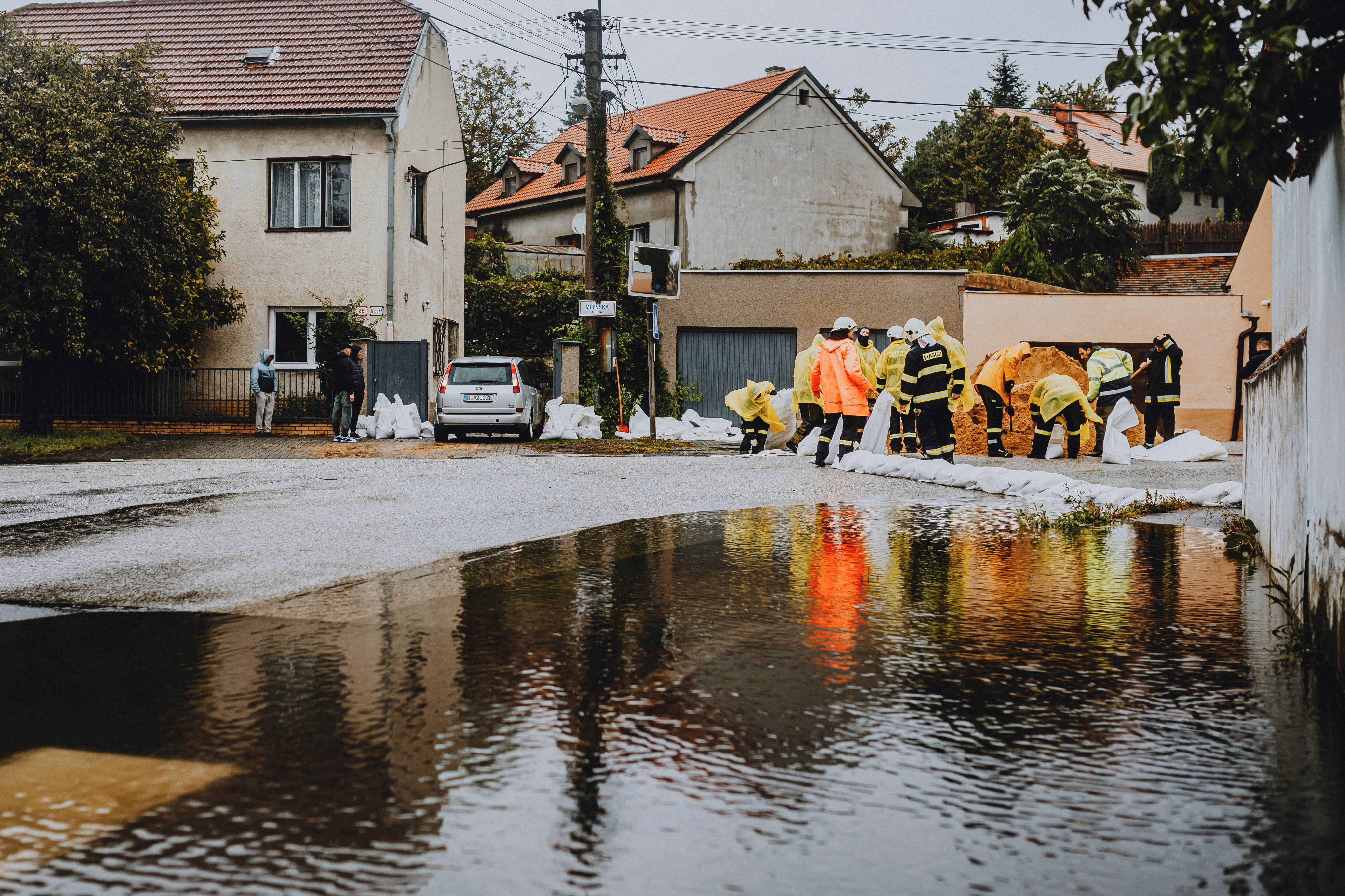 flooding of a street