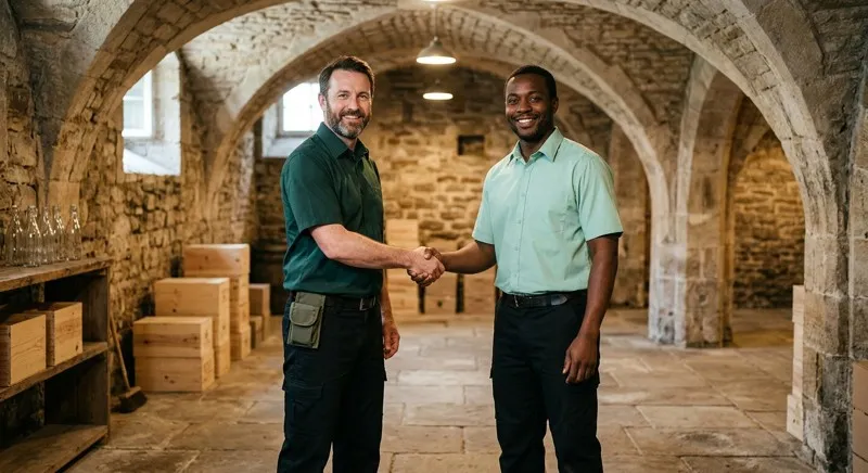 Équipe Debarras Easy lors d’une intervention de débarras professionnel en sous-sol
