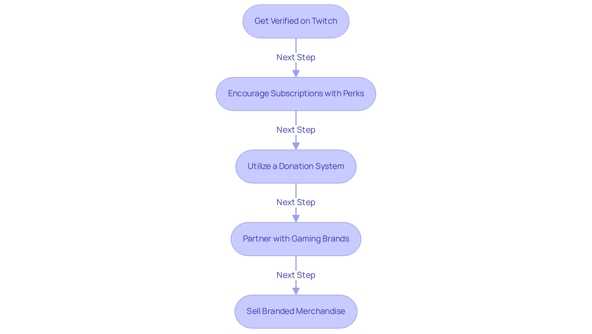 Each box represents a step in the monetization process, with the color coding indicating different strategies.