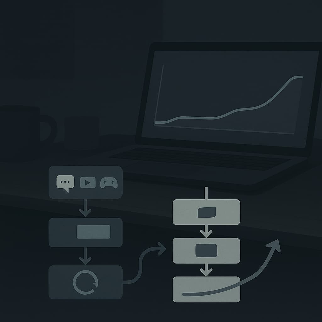 A laptop with a graph on the screen.