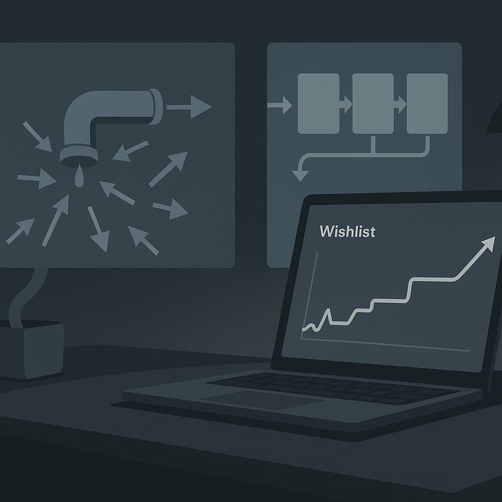A laptop with a graph on the screen.