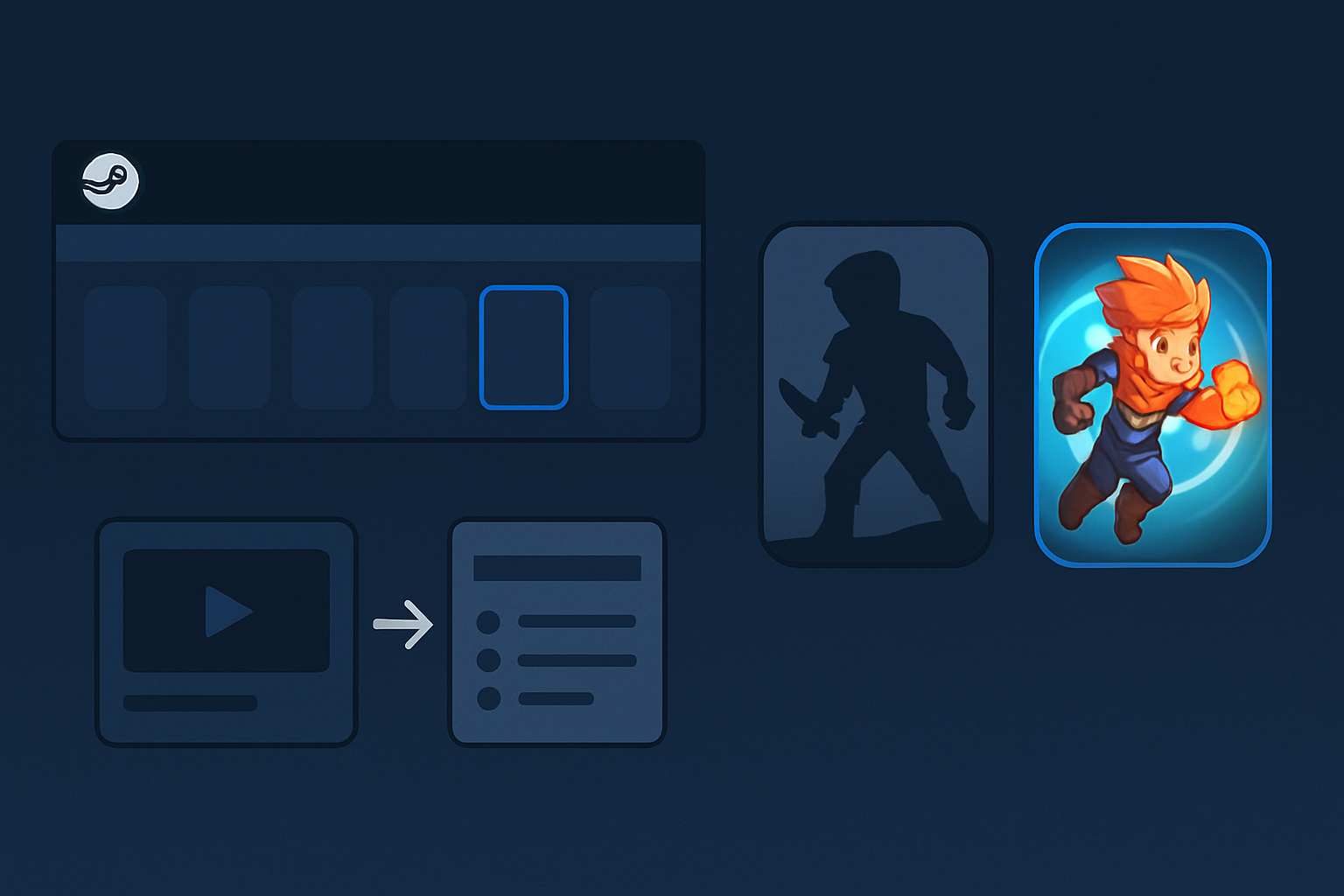 A blue screen with a man in a blue suit.