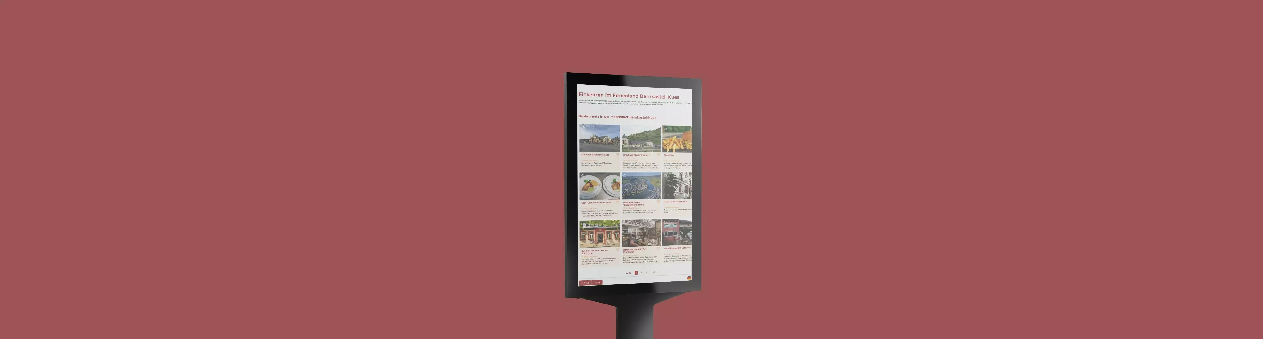 Info Stele mit shapeHub Content - Bernkastel