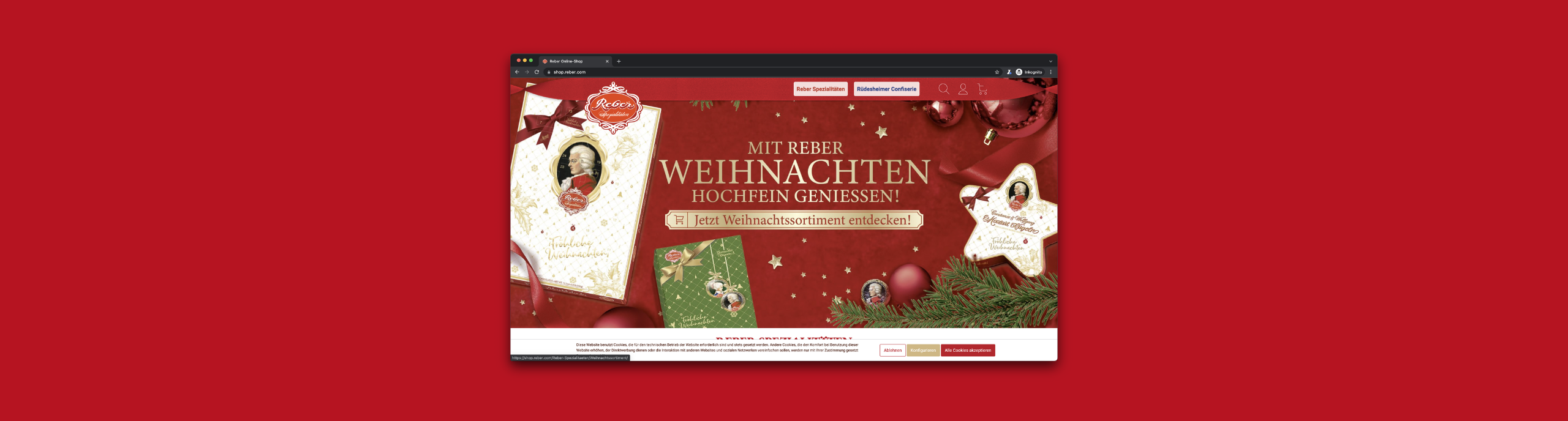 Beispiel Bild Reber Onlineshop