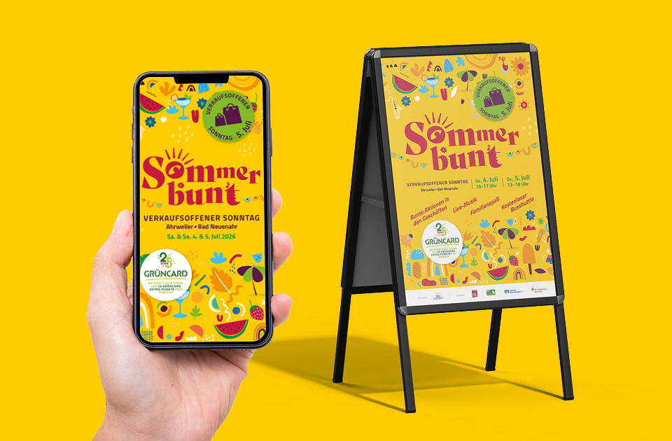 Sommerbunt Mockup Plakate und Social Media