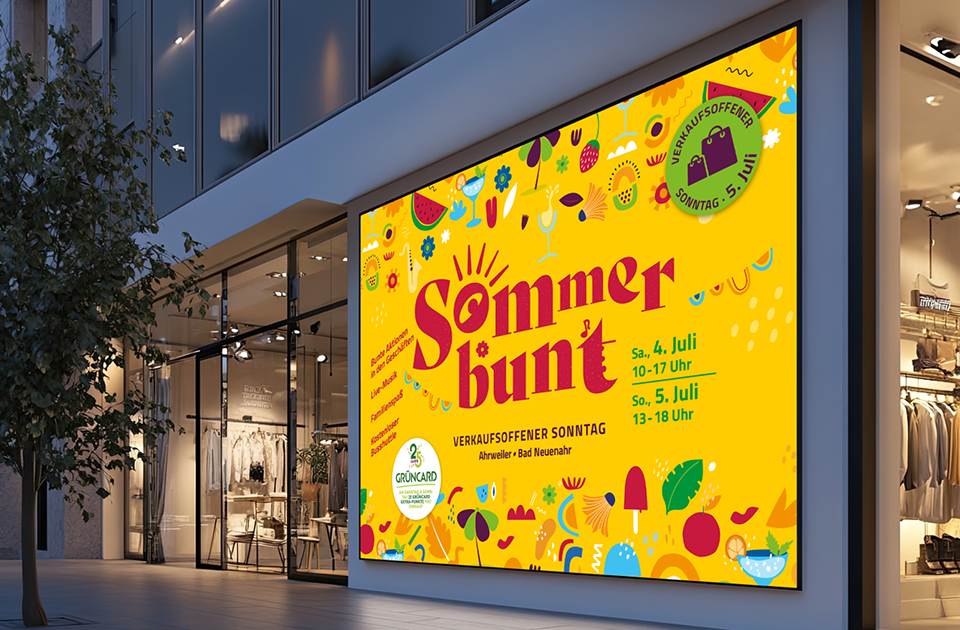 Sommerbunt Mockup Banner