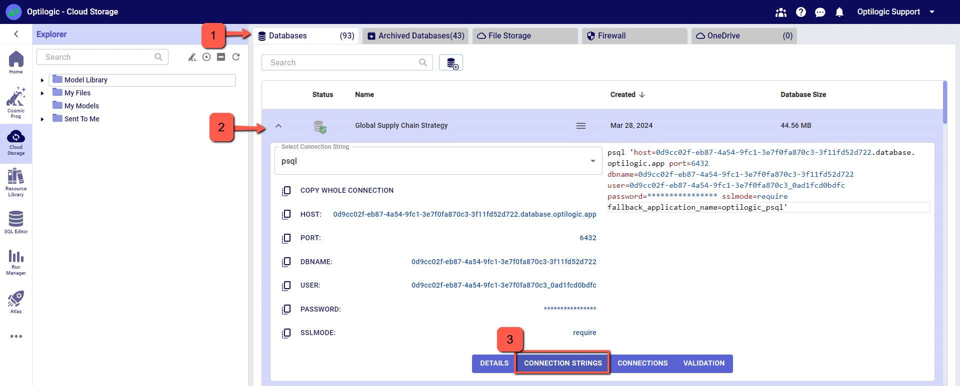 cloud storage connectionstrings