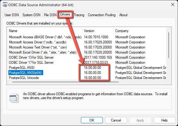 odbc admin