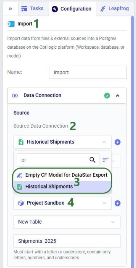A screenshot of a data connectionAI-generated content may be incorrect.