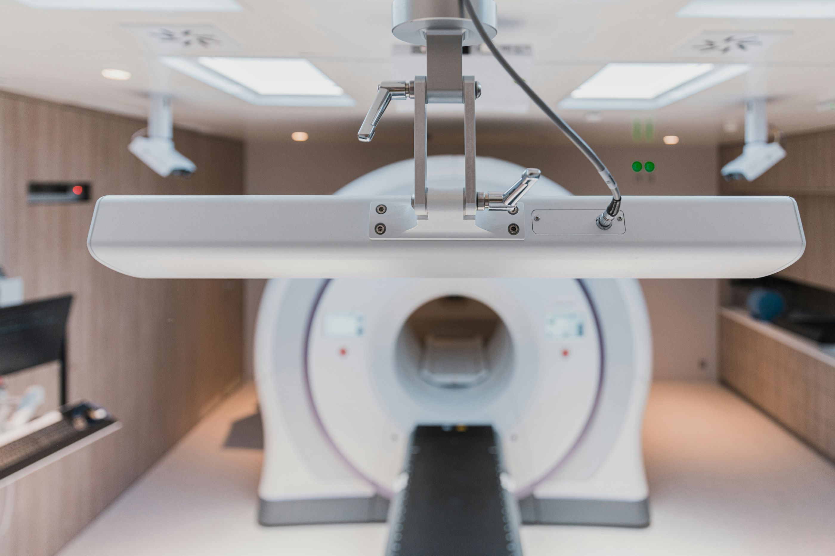 MRI equipment in a hospital room 

