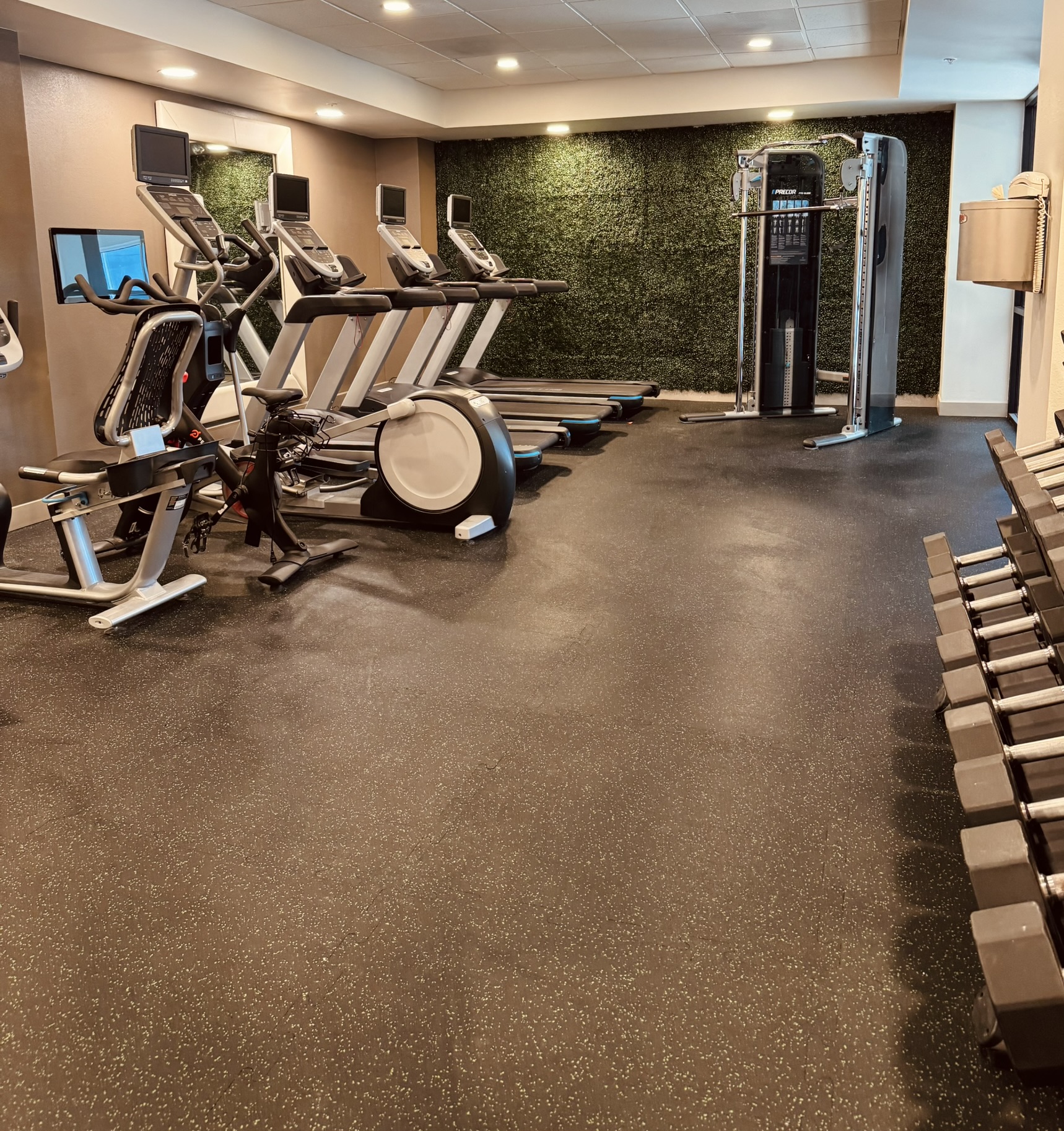 Fitness center amenity at Ainsley Dallas apartment investment property