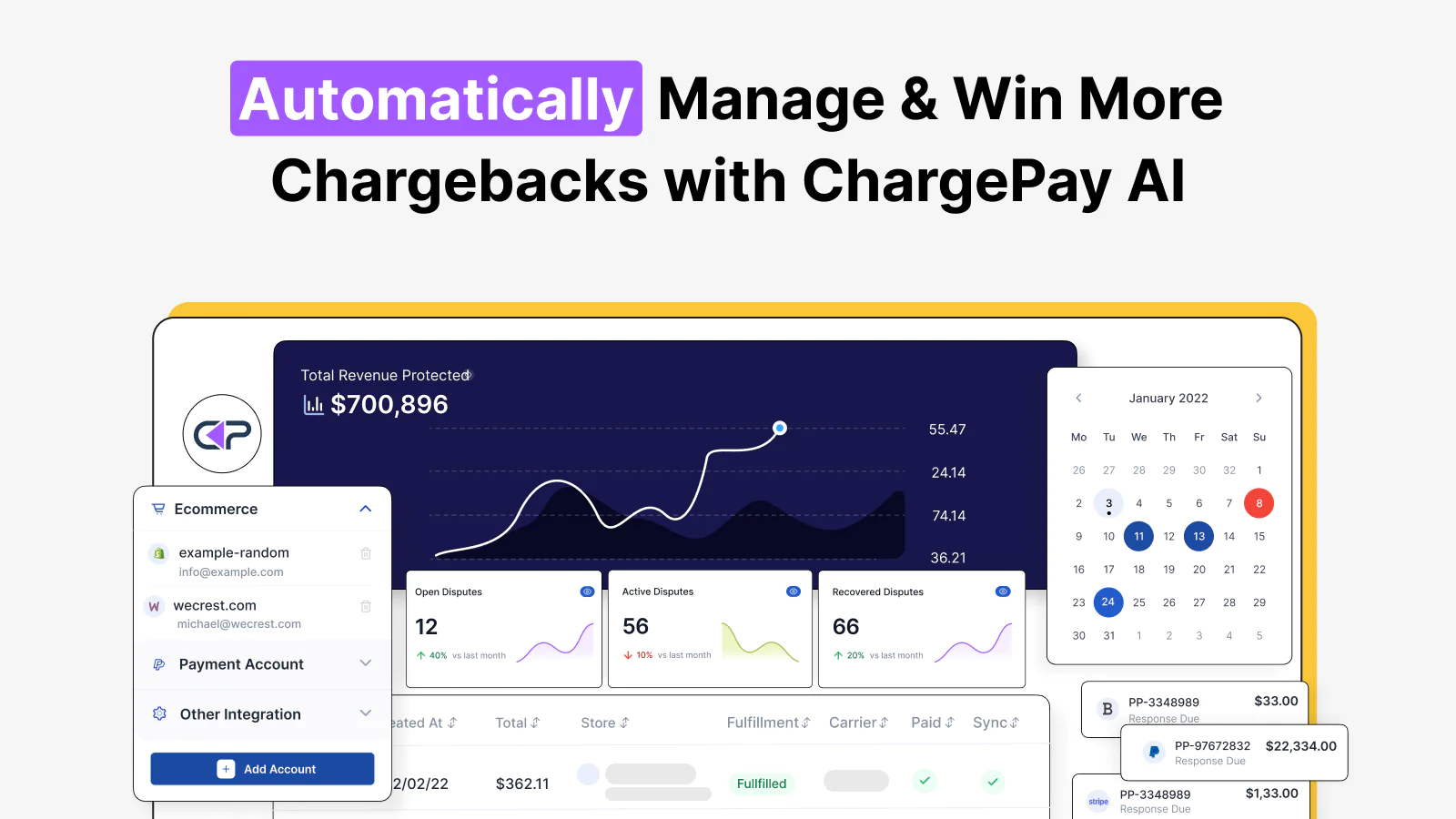 chargeback application of ChargePay