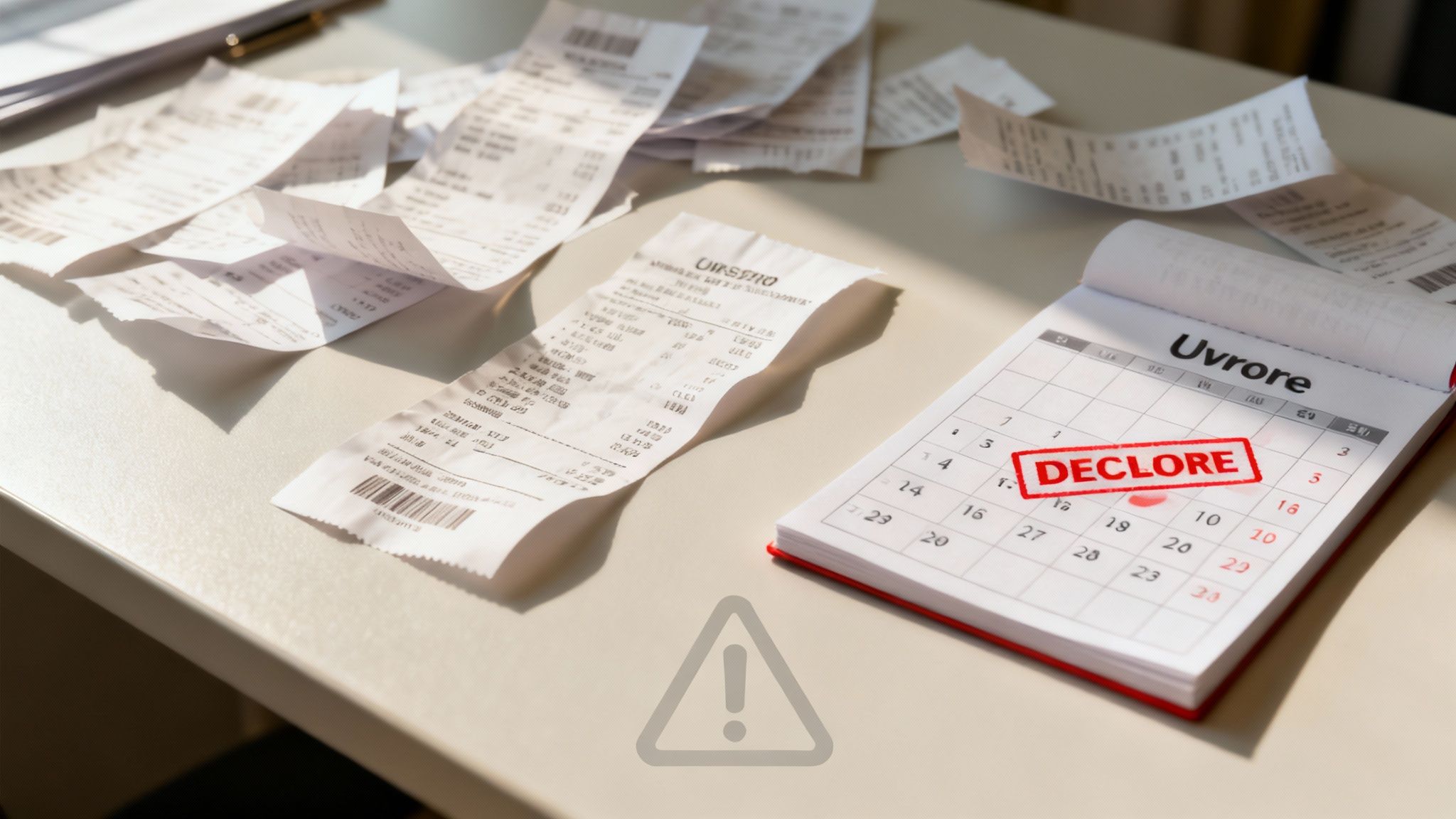A person looking stressed while reviewing documents, illustrating the pitfalls of a chargeback dispute.