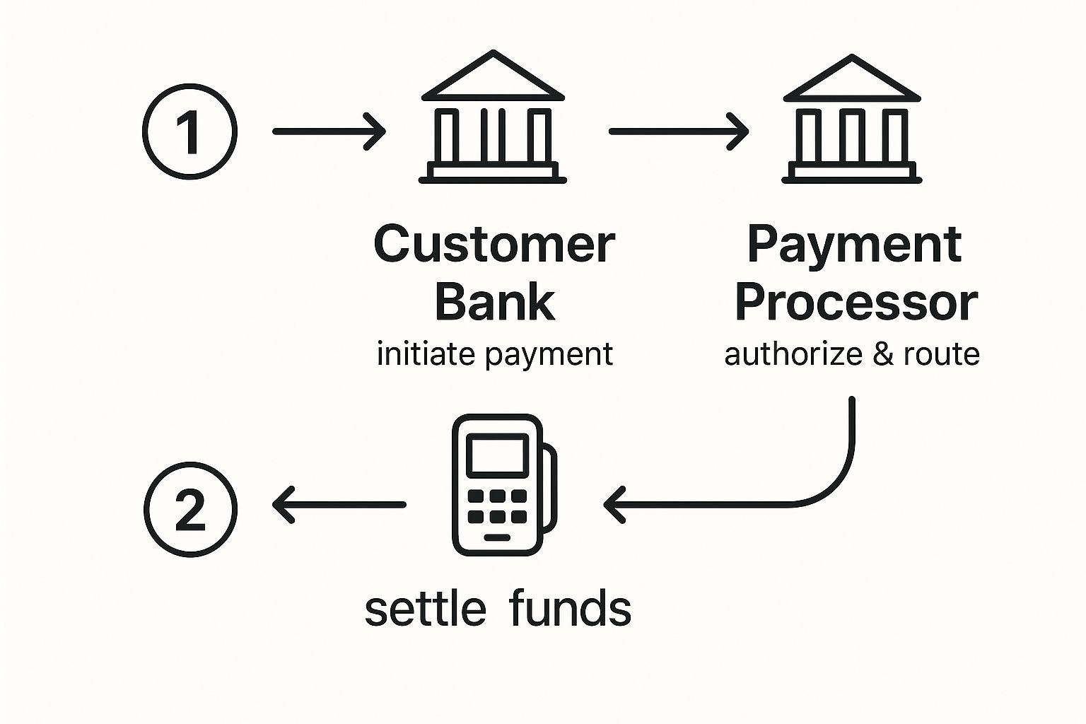 Infographic about what is a payment processor