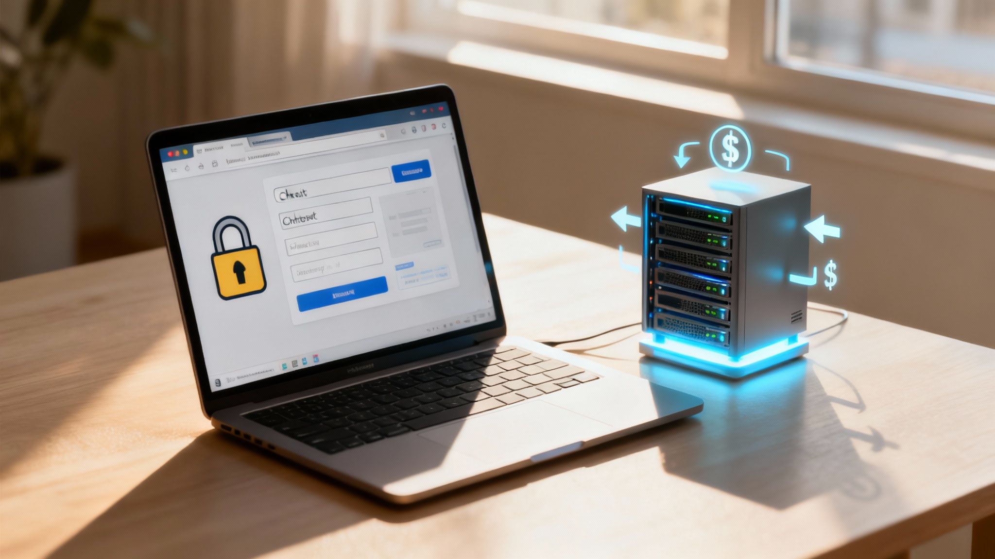 Illustration comparing a payment processor and a payment gateway