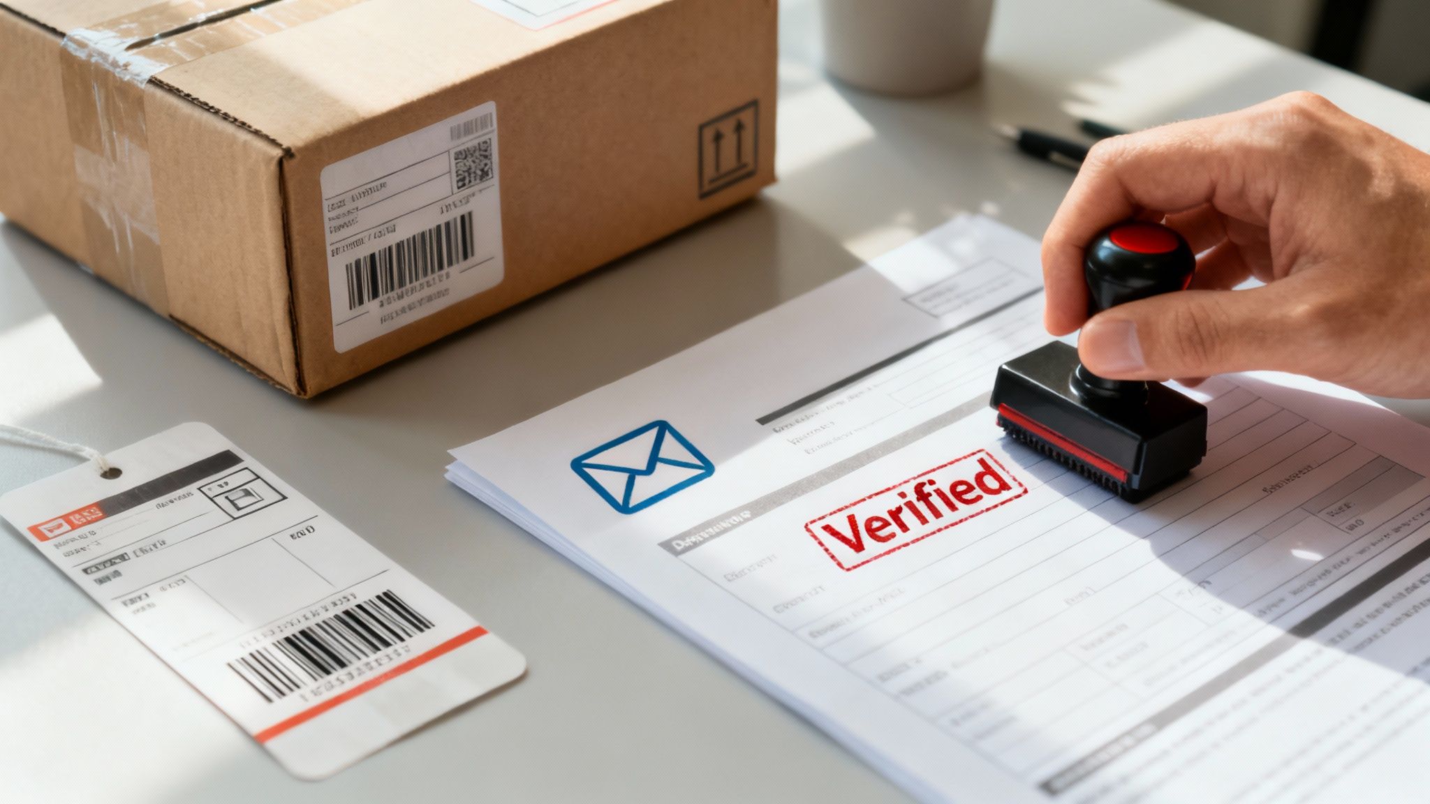 A person at a desk meticulously organizing documents and receipts, symbolizing the evidence-gathering process for a chargeback dispute.