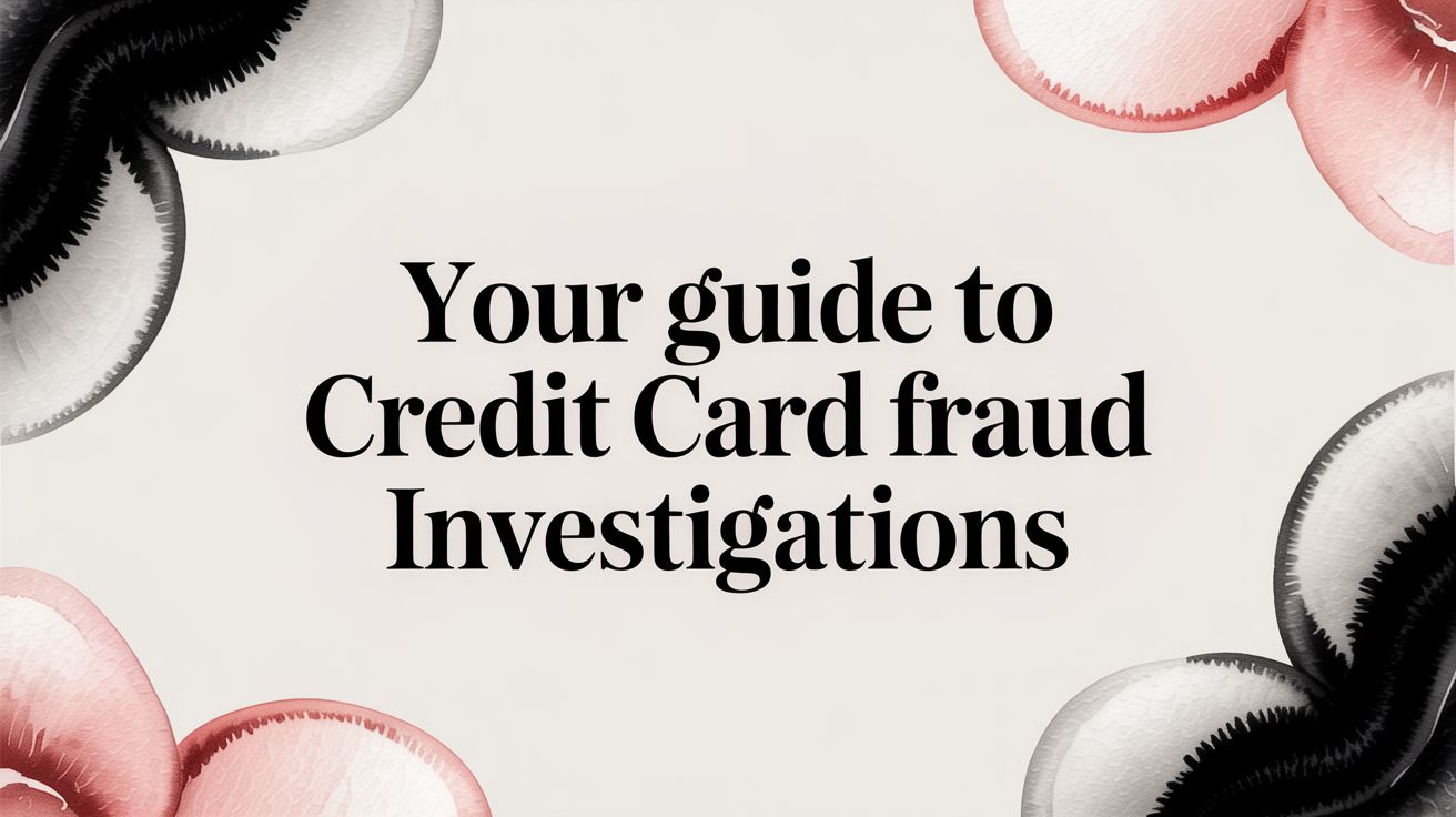 Your Guide to Credit Card Fraud Investigations