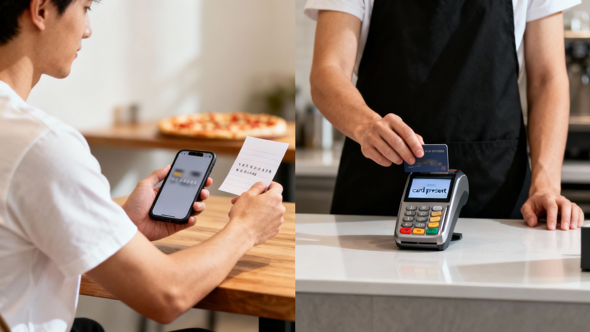 A person holding a credit card while shopping online on a laptop.