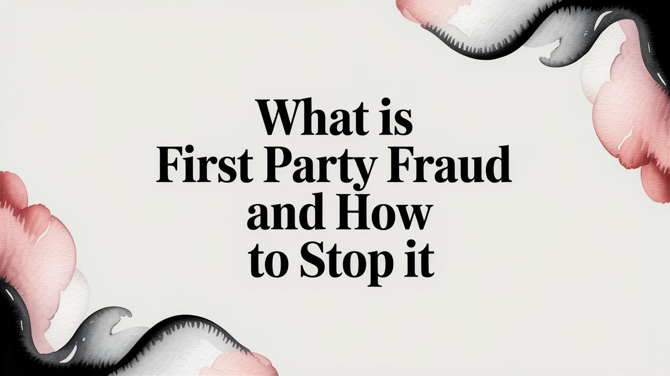 What Is First Party Fraud and How to Stop It