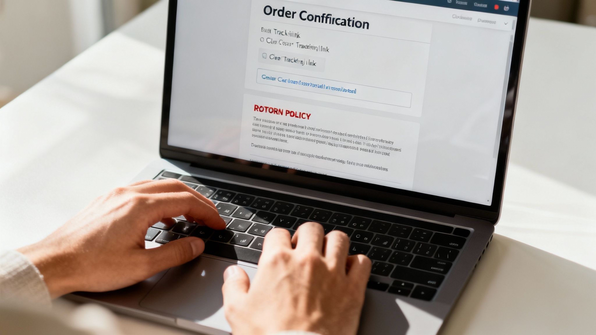 A person using a magnifying glass to inspect a digital interface, symbolizing the detection of fraud.