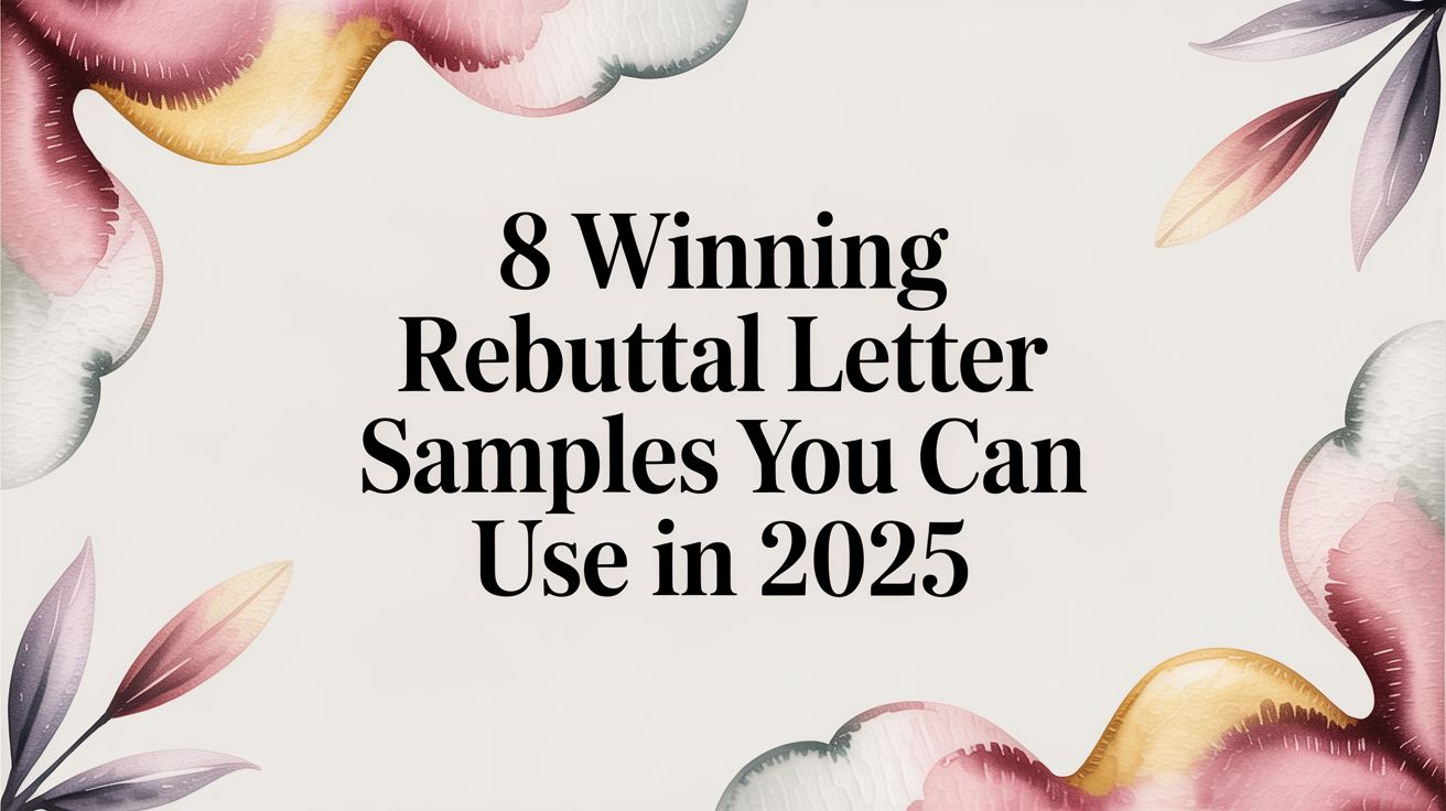8 Winning Rebuttal Letter Samples You Can Use in 2025