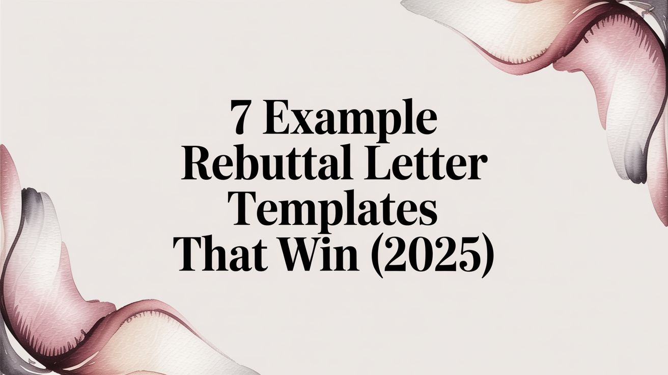 7 Example Rebuttal Letter Templates That Win (2025)
