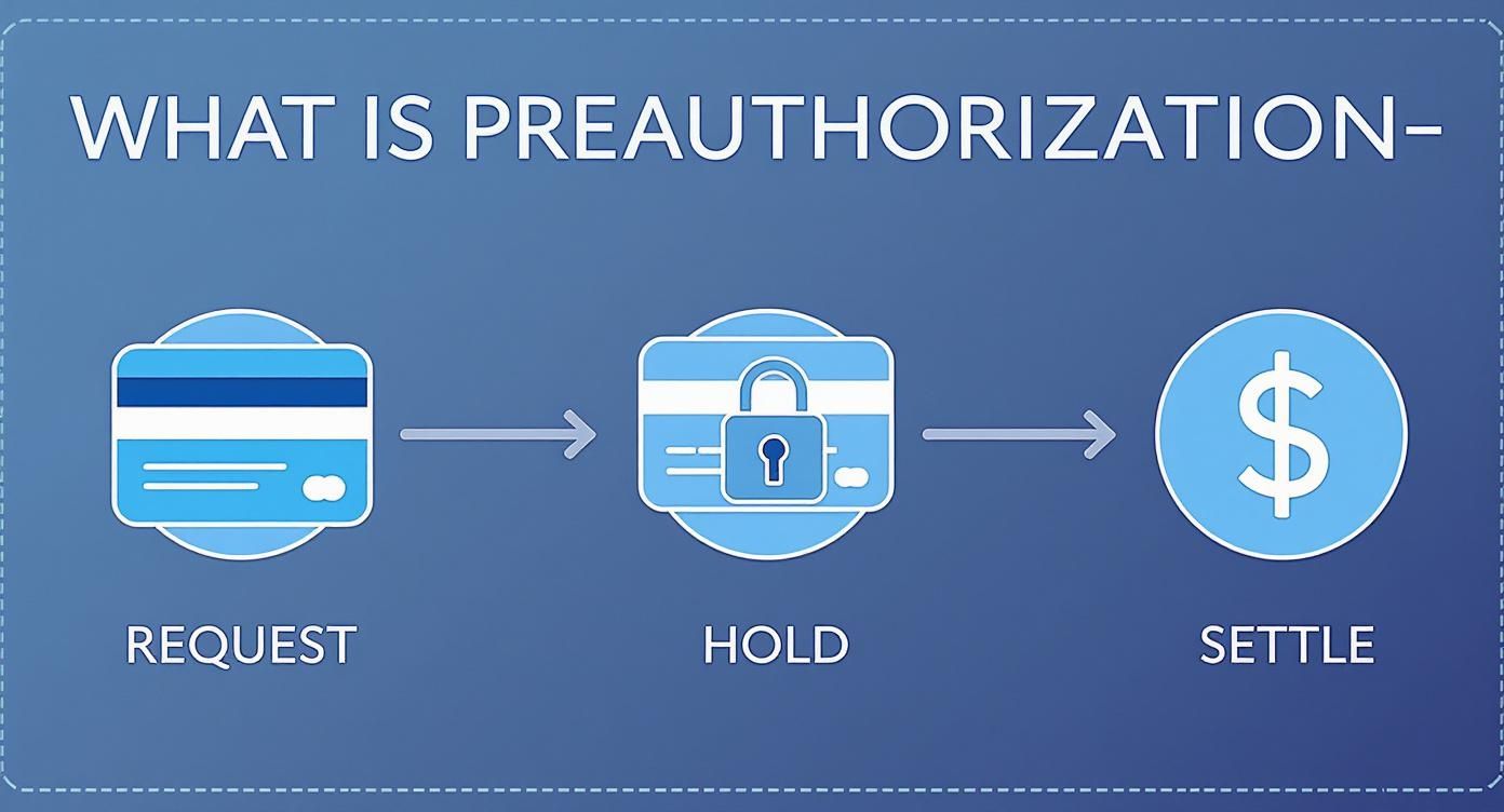 Infographic about credit card preauthorization