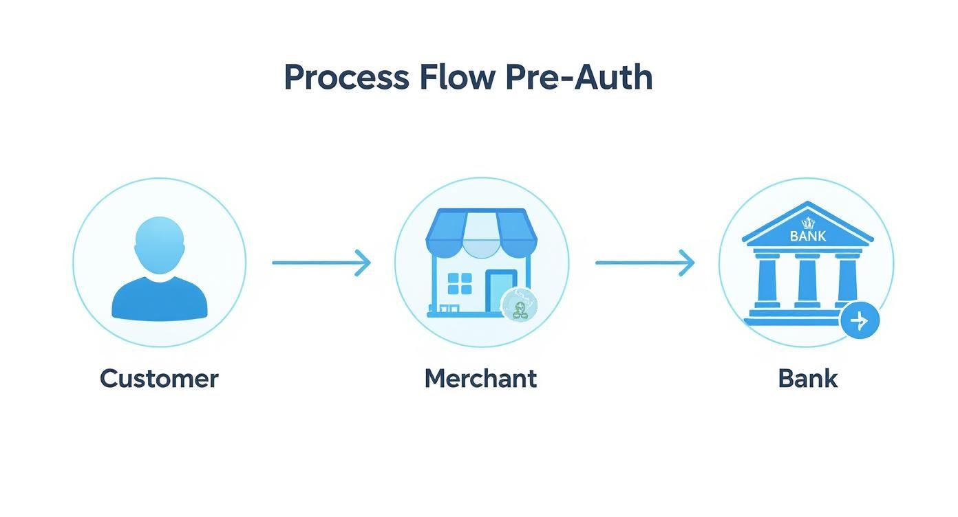 Infographic about credit card pre authorization