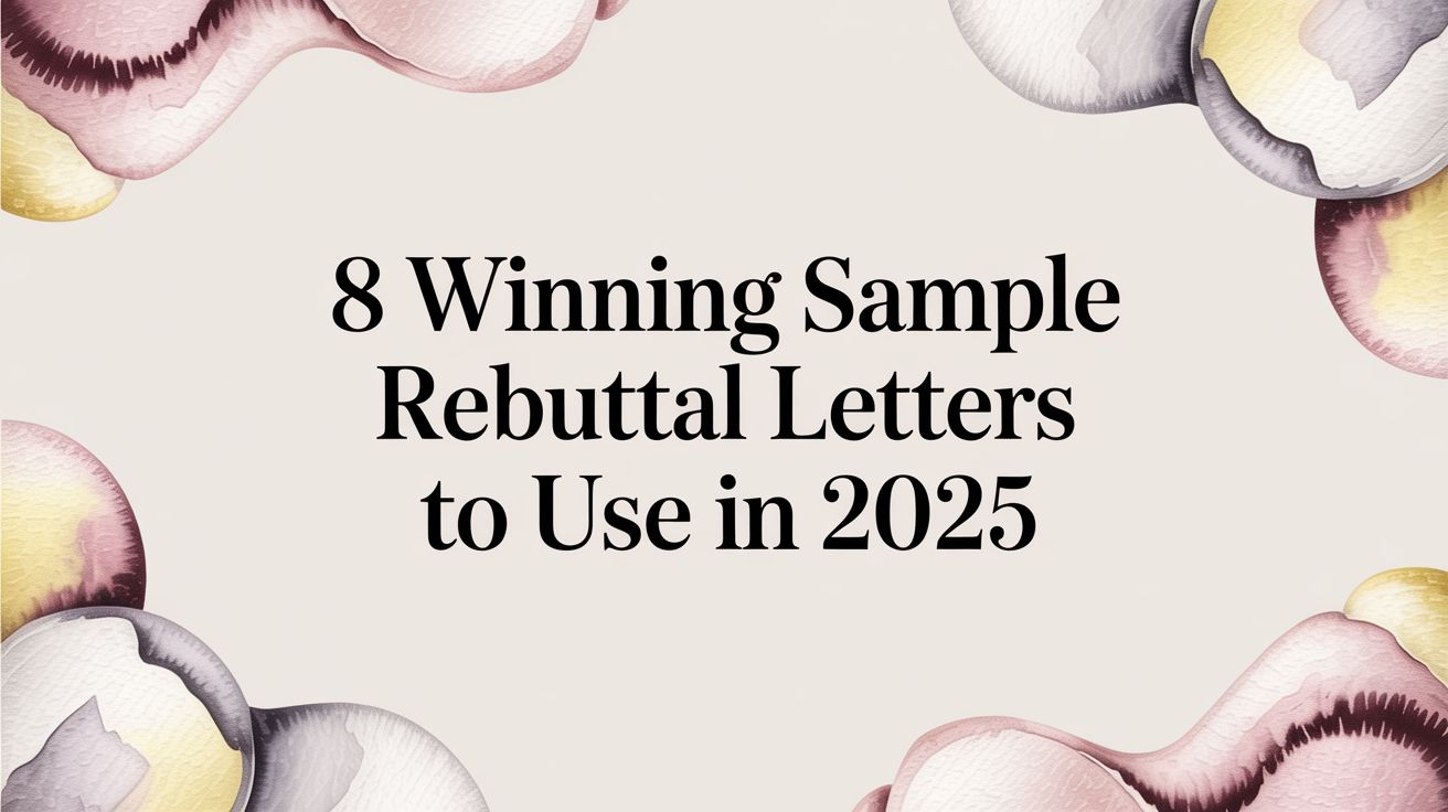 8 Winning Sample Rebuttal Letters to Use in 2025