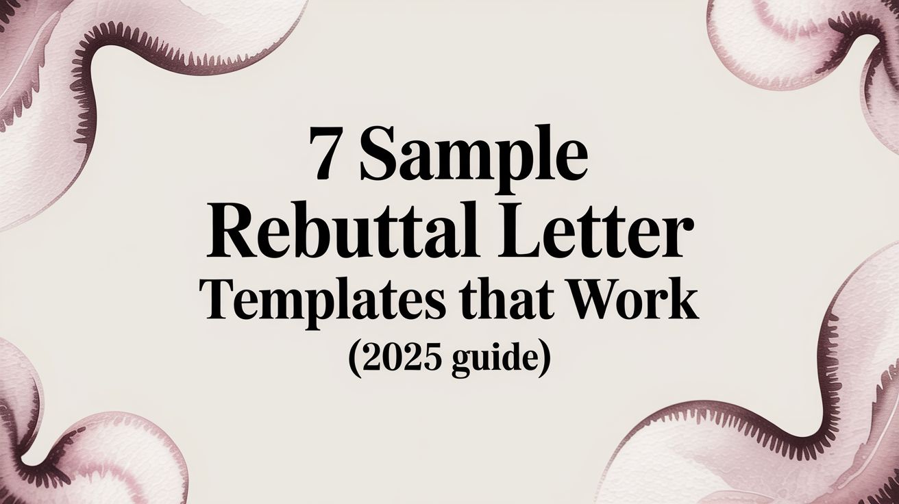 7 Sample Rebuttal Letter Templates That Work (2025 Guide)