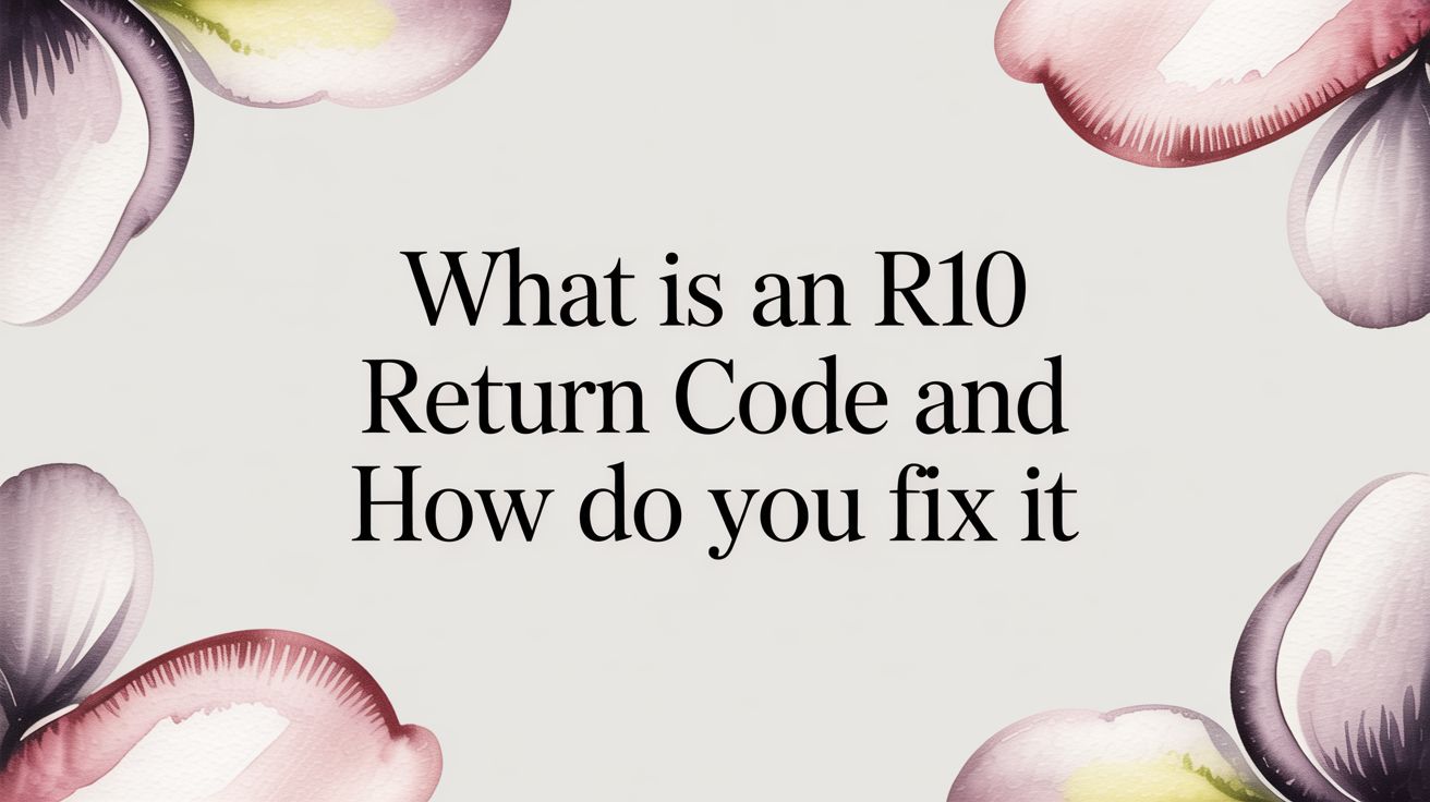 What Is an R10 Return Code and How Do You Fix It