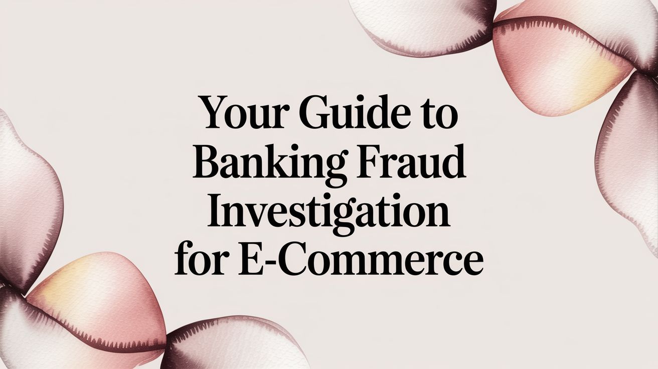 Your Guide to Banking Fraud Investigation for E-commerce