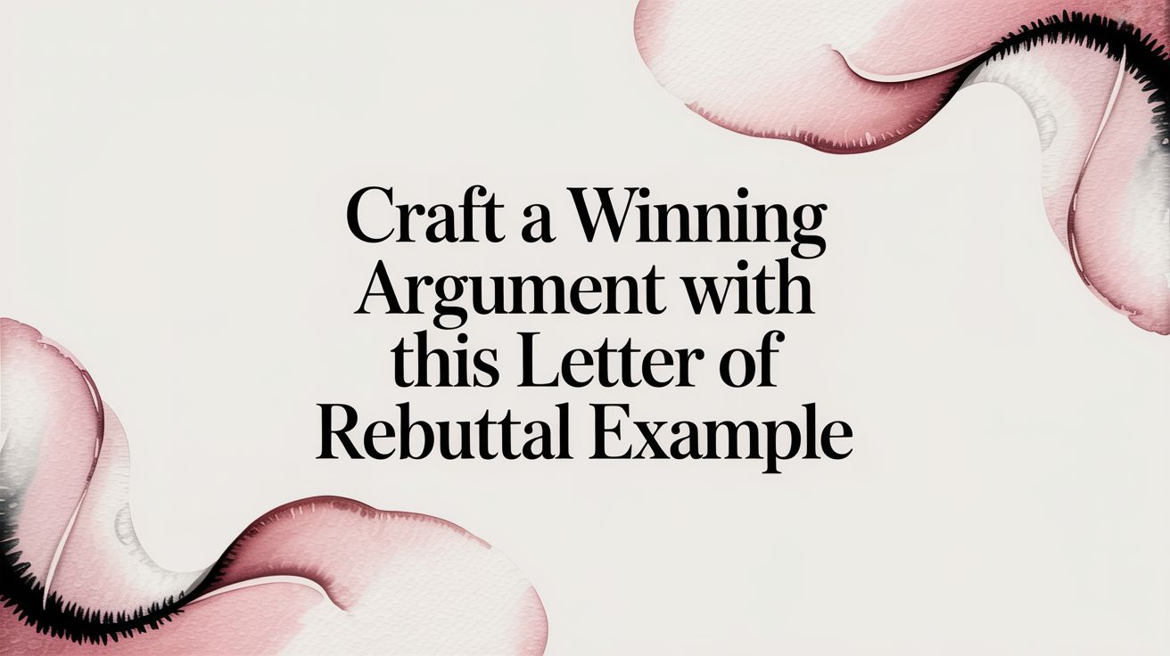 Craft a Winning Argument With This Letter of Rebuttal Example